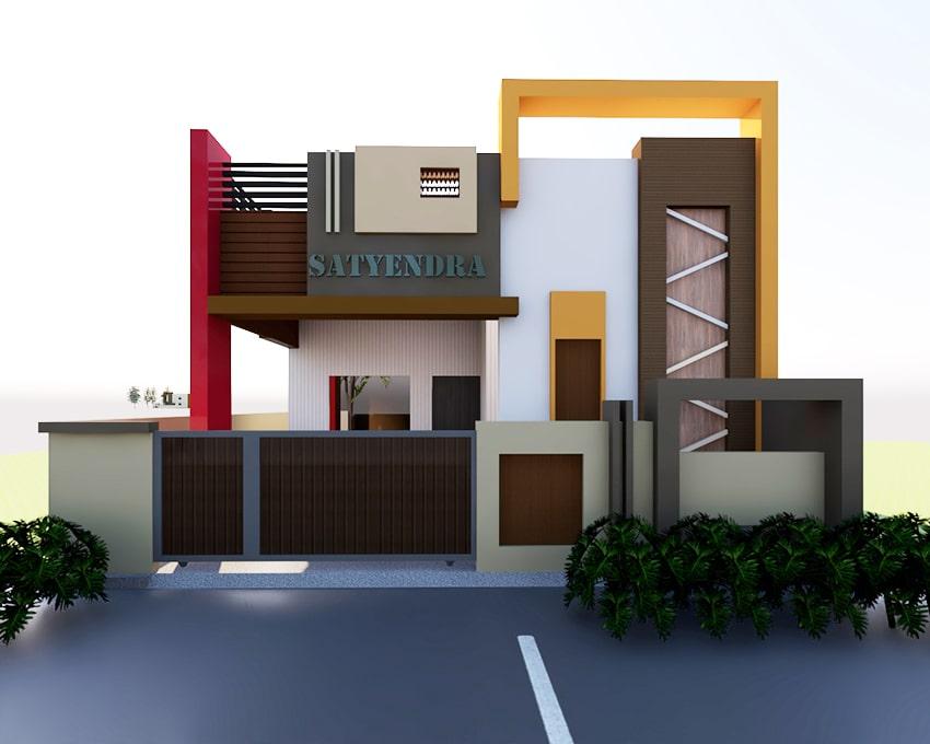 low cost modern single floor house design