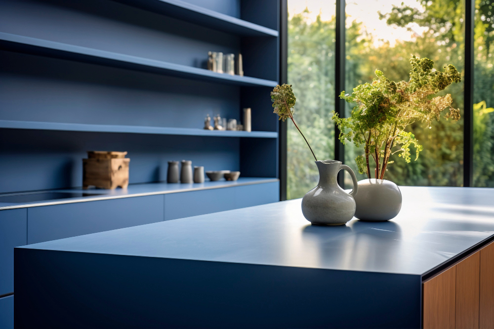 Durable solid surface material like corian ideal for minimalist kitchens