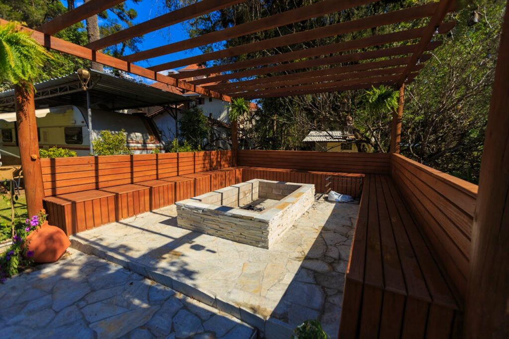 Beautiful pergola design idea for a modern home outdoor space