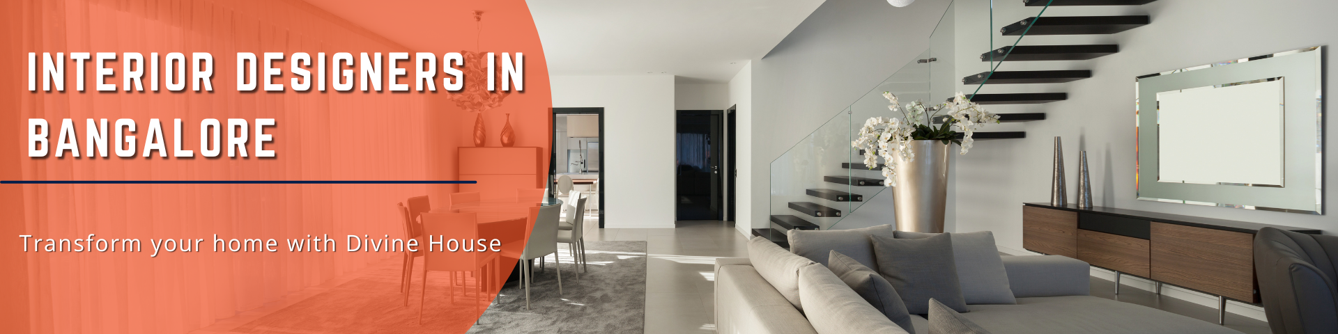modern living room interior design in Bangalore by Divine House